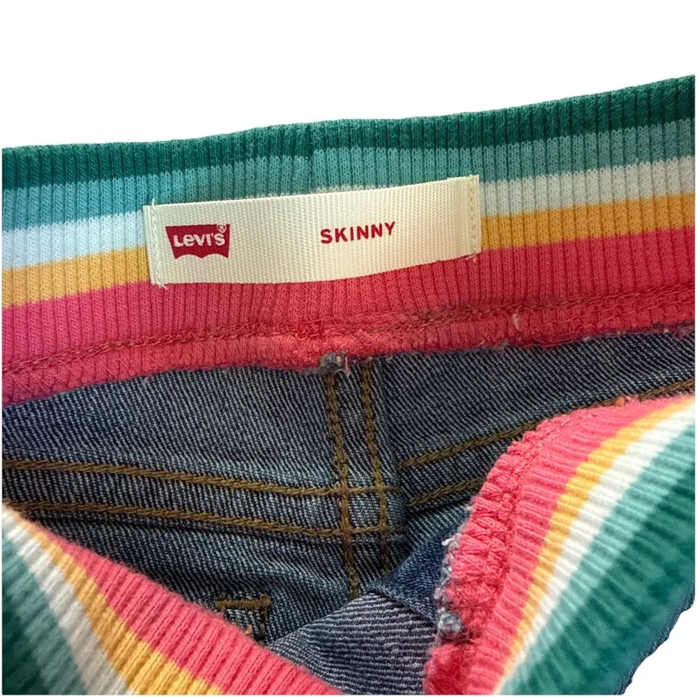 Levi's‎ Skinny Jeans Infant Rainbow Waist Pull-On Medium Wash Size 3 Months